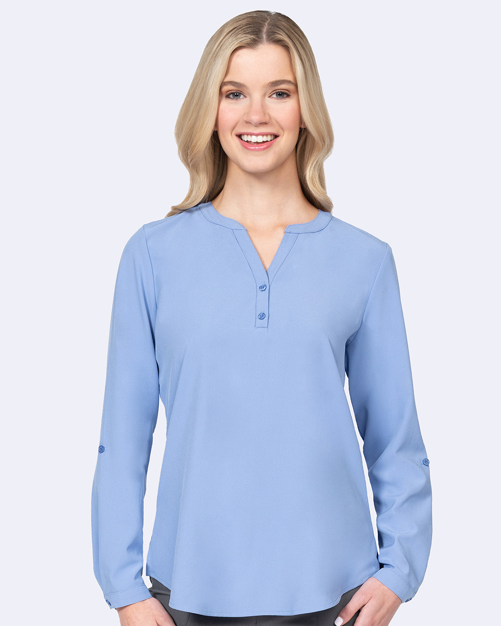 Stretch Blouse with 3/4 Roll