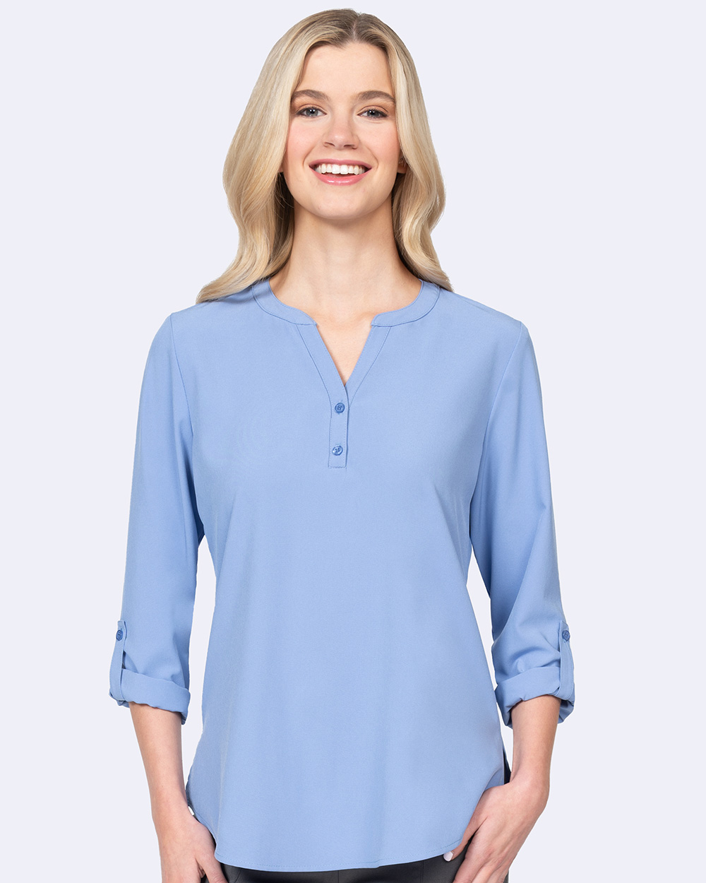 Stretch Blouse with 3/4 Roll