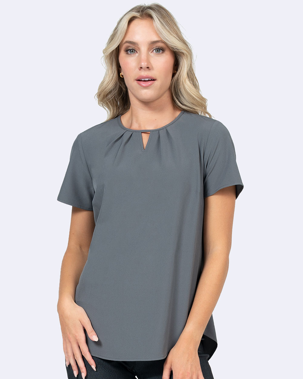 Key-Hole Stretch Blouse